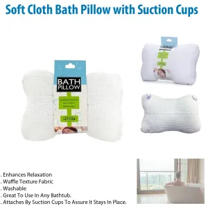 Soft Cloth Bath Pillow with Suction Cups