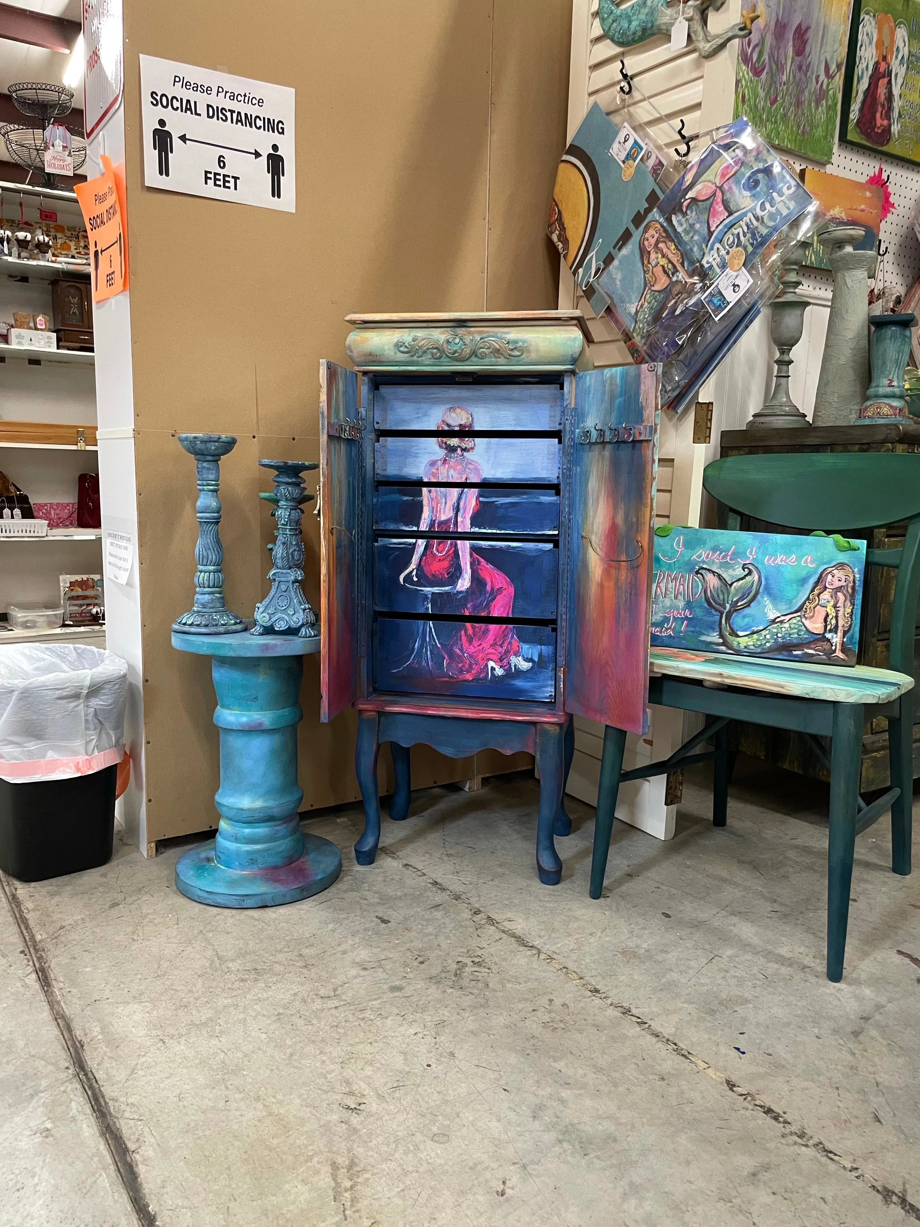 *SOLD* Sunset Jewelry Armoire