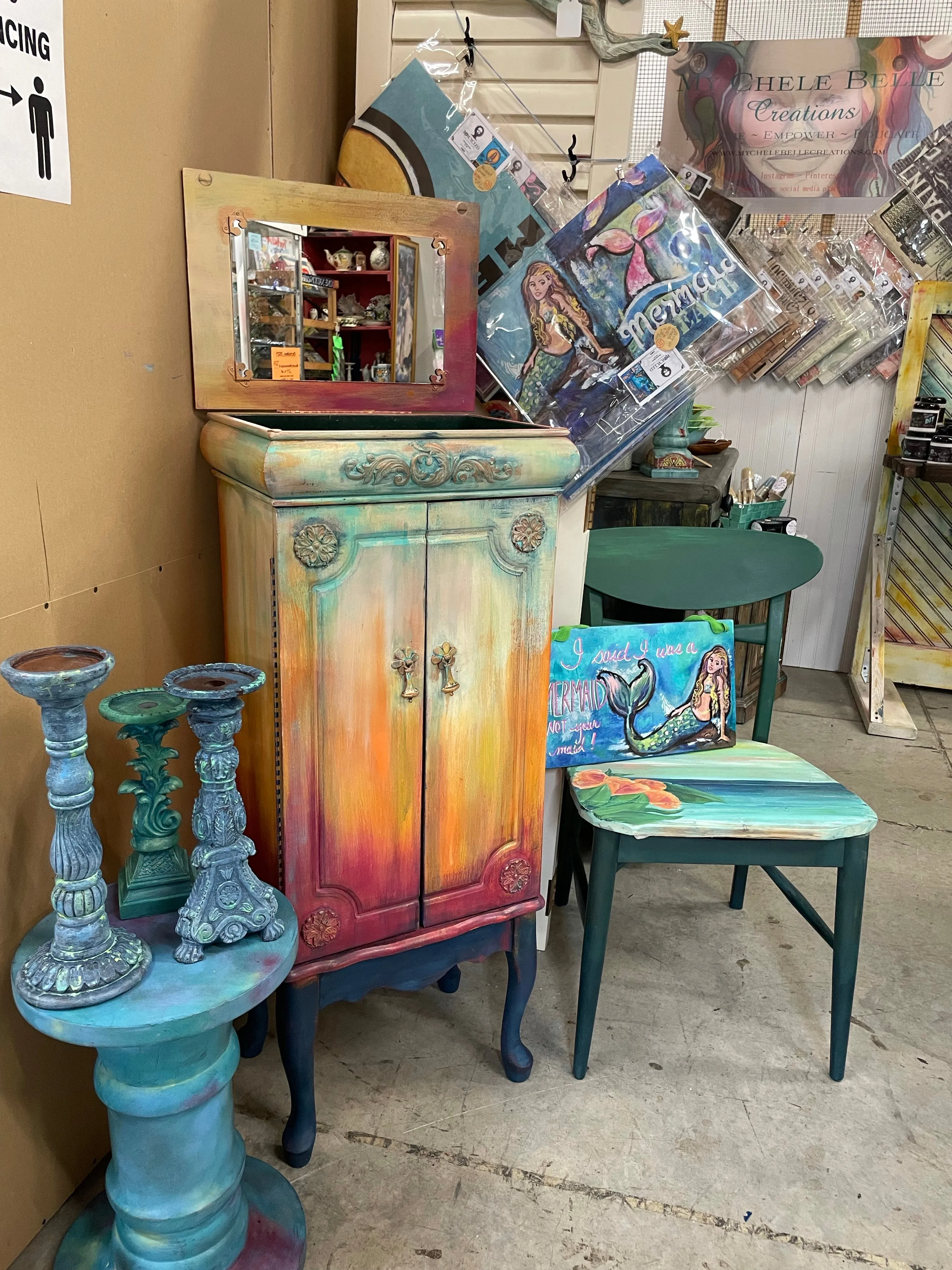 *SOLD* Sunset Jewelry Armoire