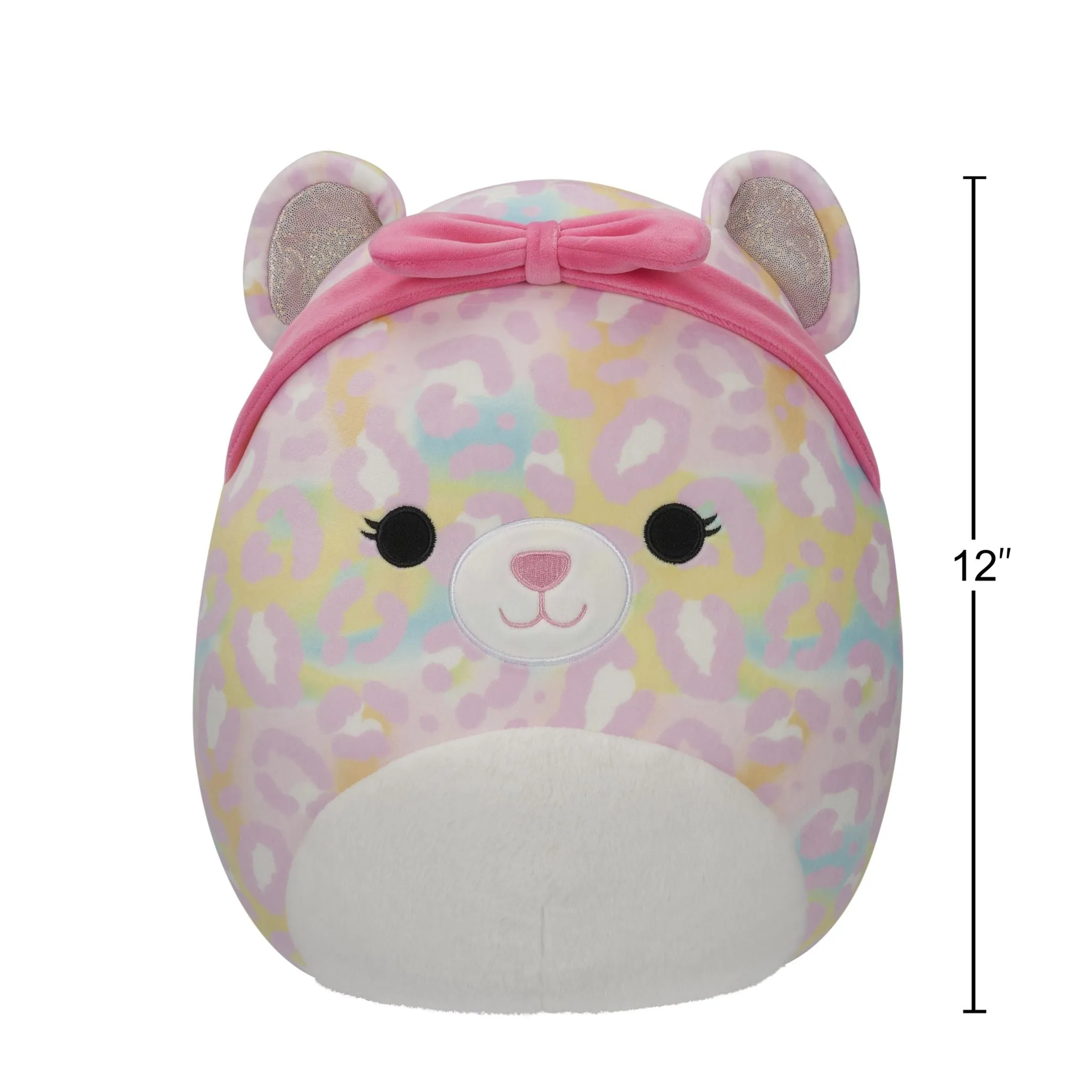 Squishmallows 12 Inch Plush  Michaela The Pink Rainbow Leopard