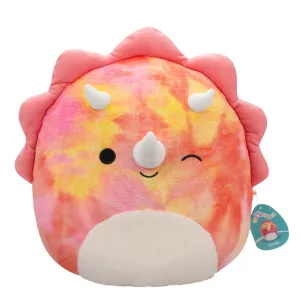 Squishmallows 16 Inch Plush  Trinity The Pink Tye Dye Triceratops