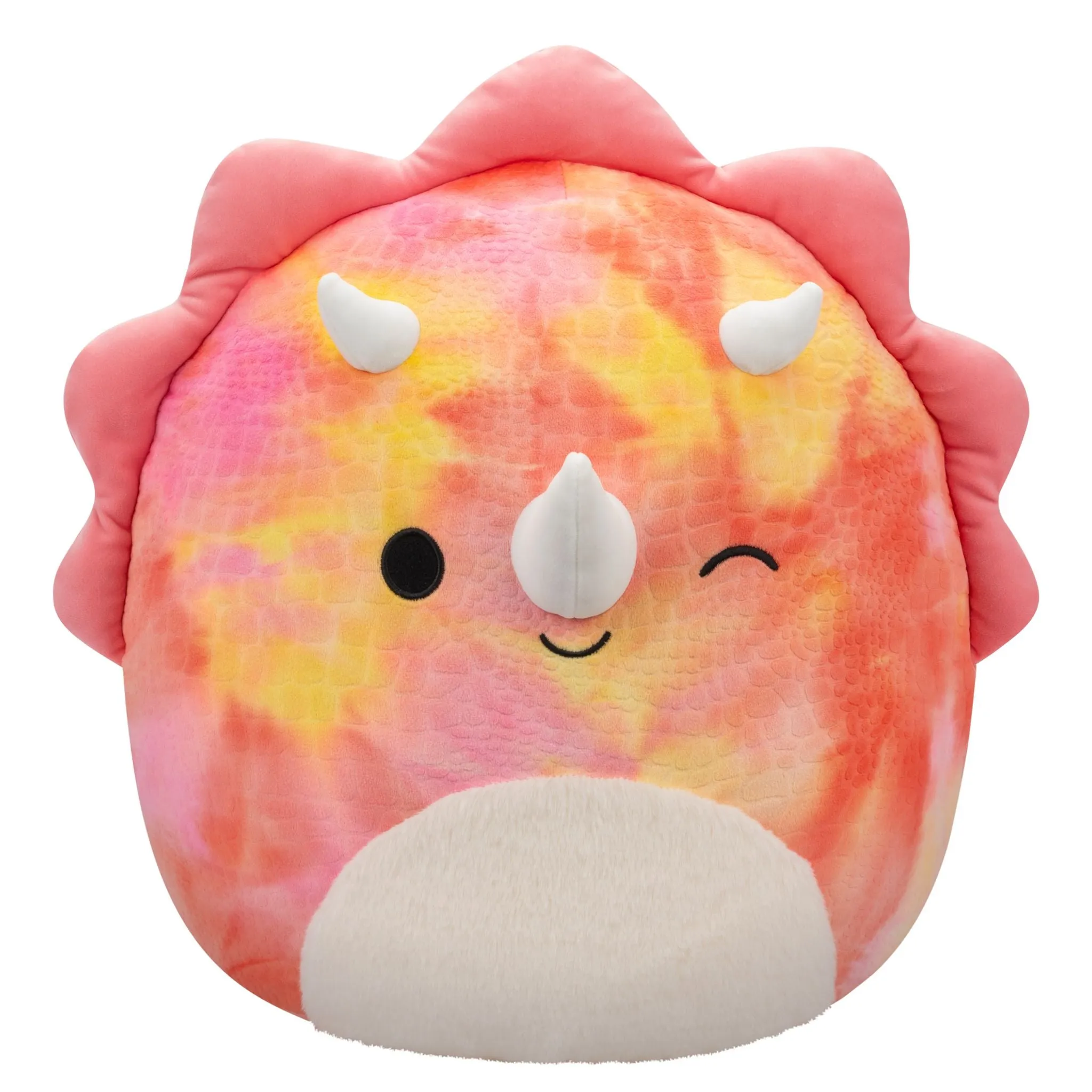 Squishmallows 16 Inch Plush  Trinity The Pink Tye Dye Triceratops