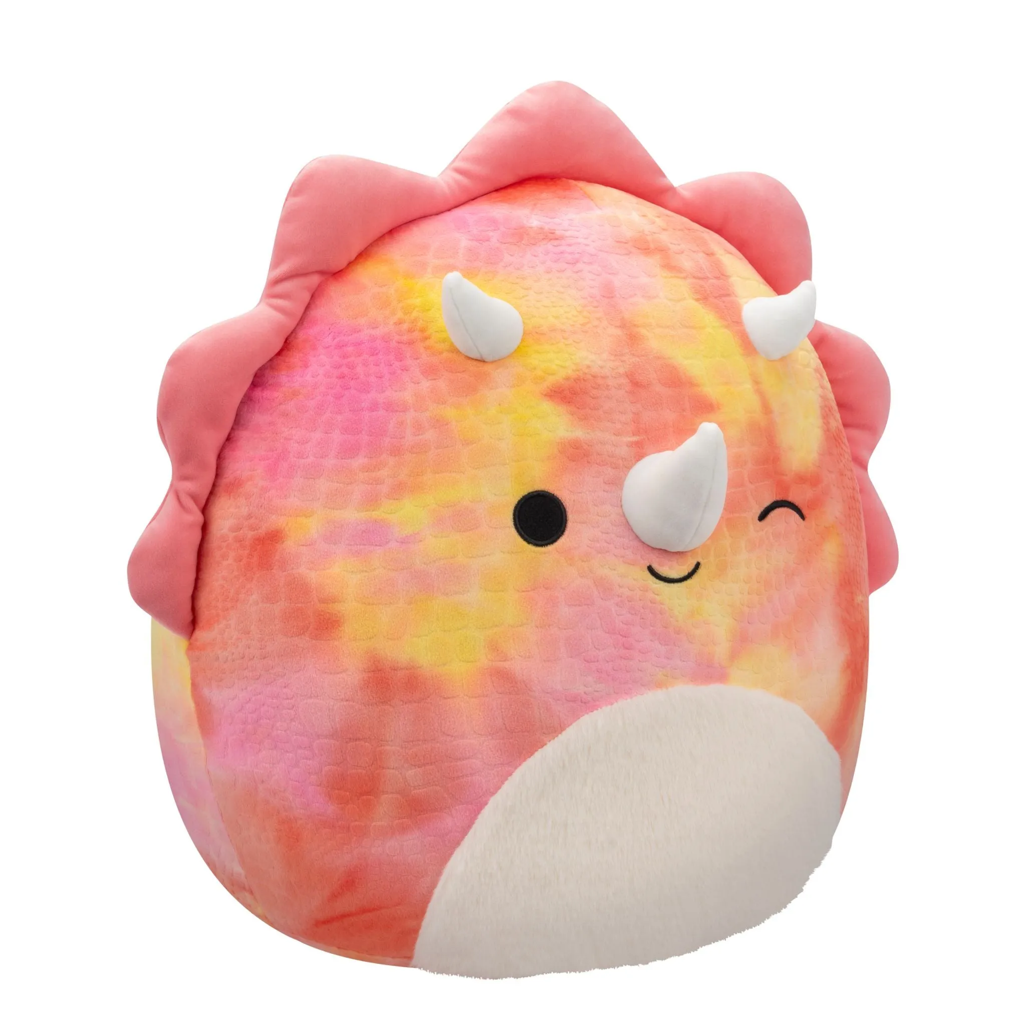 Squishmallows 16 Inch Plush  Trinity The Pink Tye Dye Triceratops
