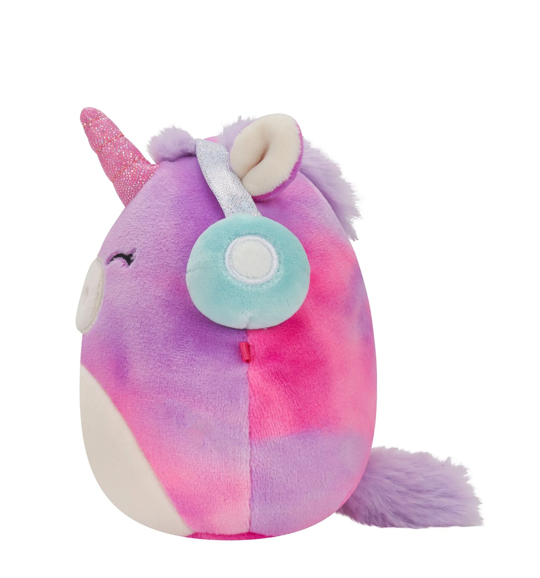 Squishmallows 5 Inch Plush  Lola The TieDye Unicorn With Headphones
