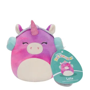 Squishmallows 5 Inch Plush  Lola The TieDye Unicorn With Headphones