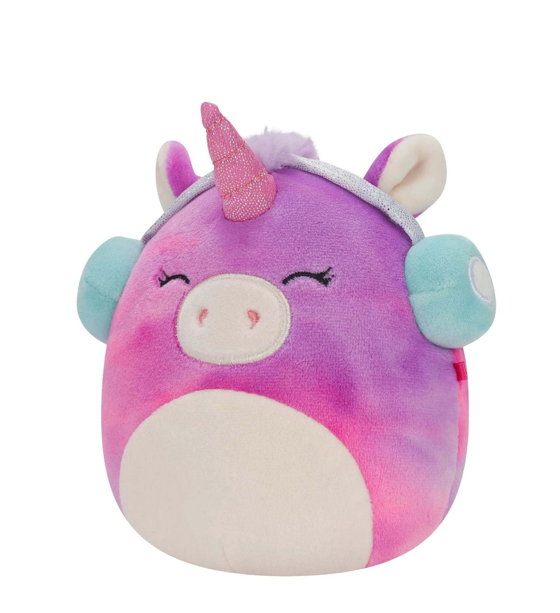 Squishmallows 5 Inch Plush  Lola The TieDye Unicorn With Headphones