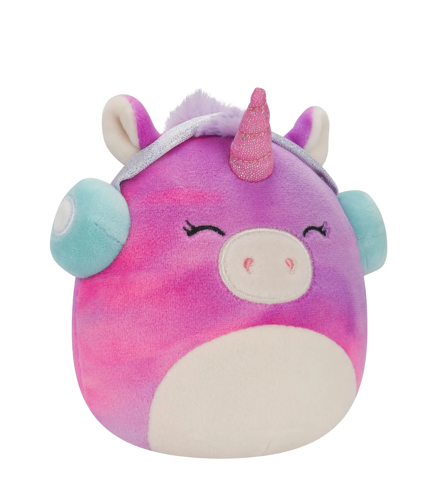 Squishmallows 5 Inch Plush  Lola The TieDye Unicorn With Headphones