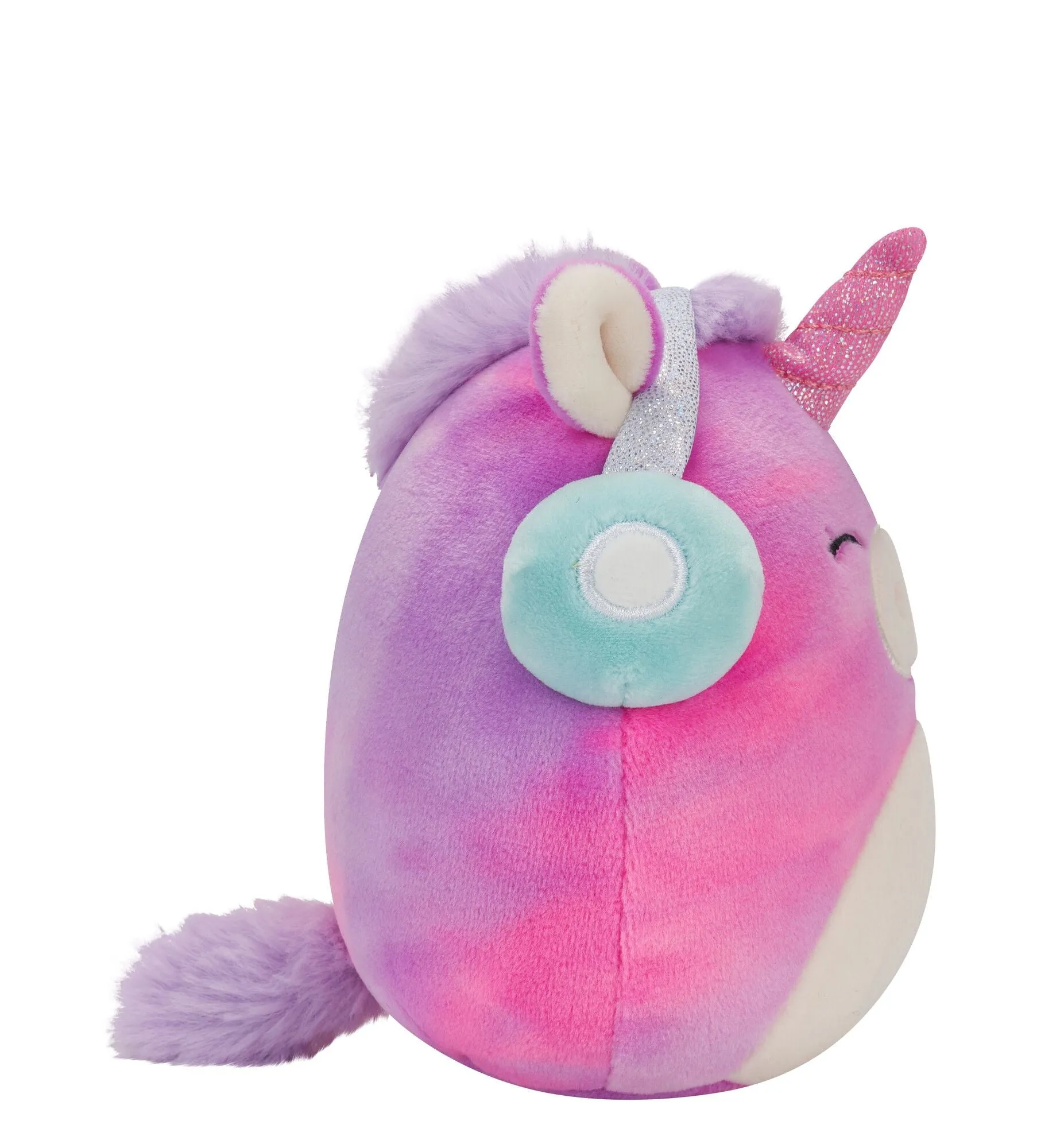 Squishmallows 5 Inch Plush  Lola The TieDye Unicorn With Headphones