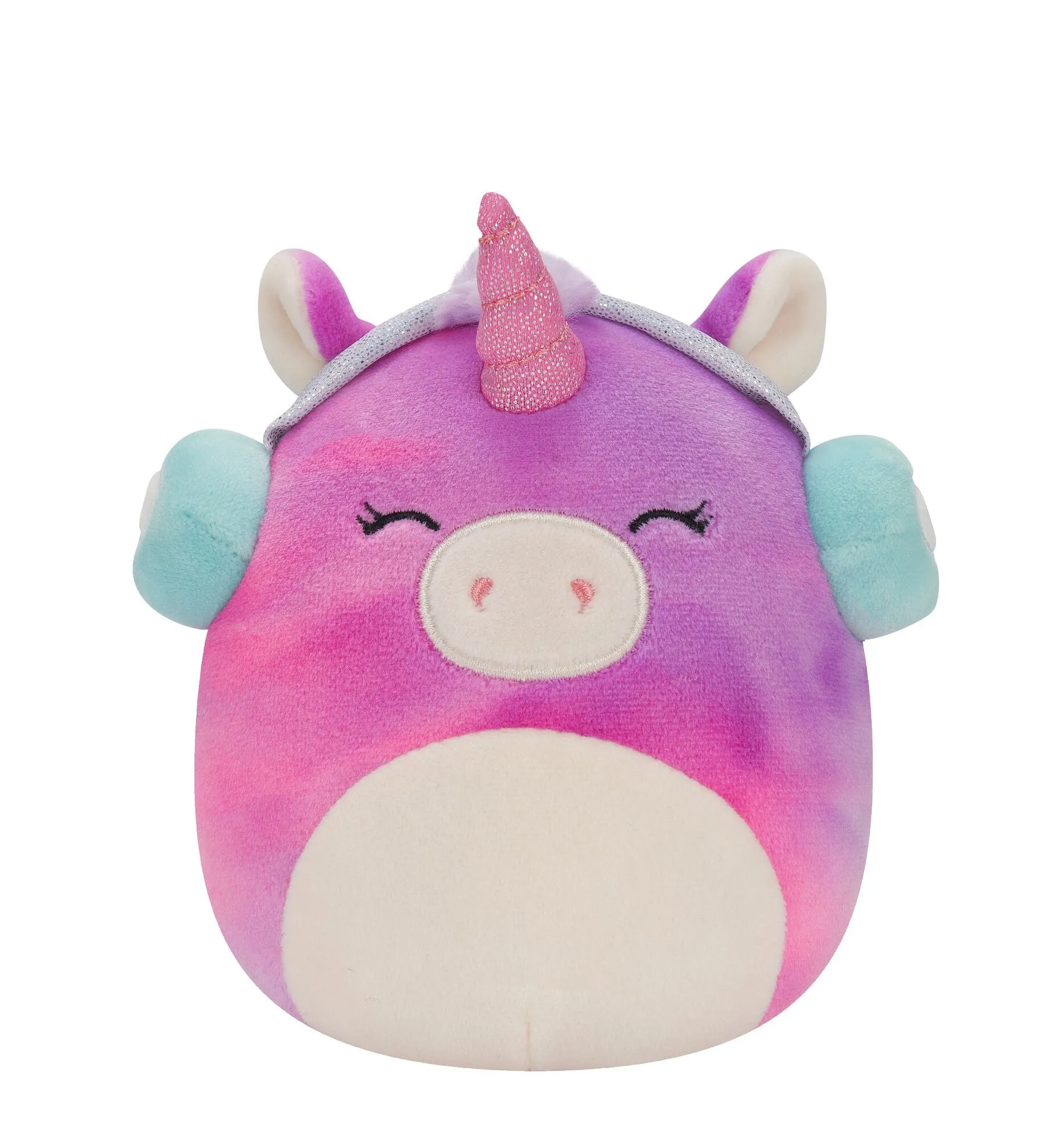 Squishmallows 5 Inch Plush  Lola The TieDye Unicorn With Headphones