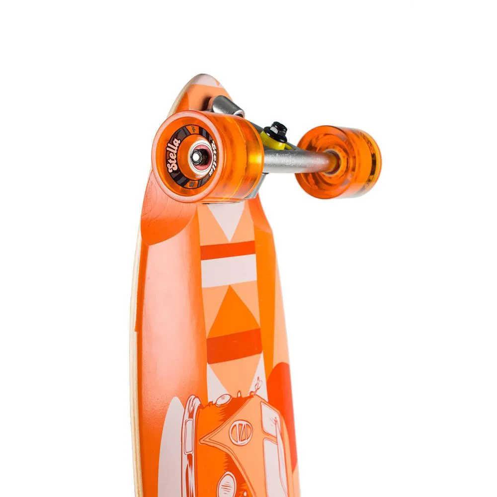 Stella Wagon Orange Blunt Nose 38” Pintail Longboard
