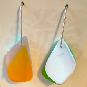 Surf Gems Sustainable Earrings - Yellow/White/Green Multi