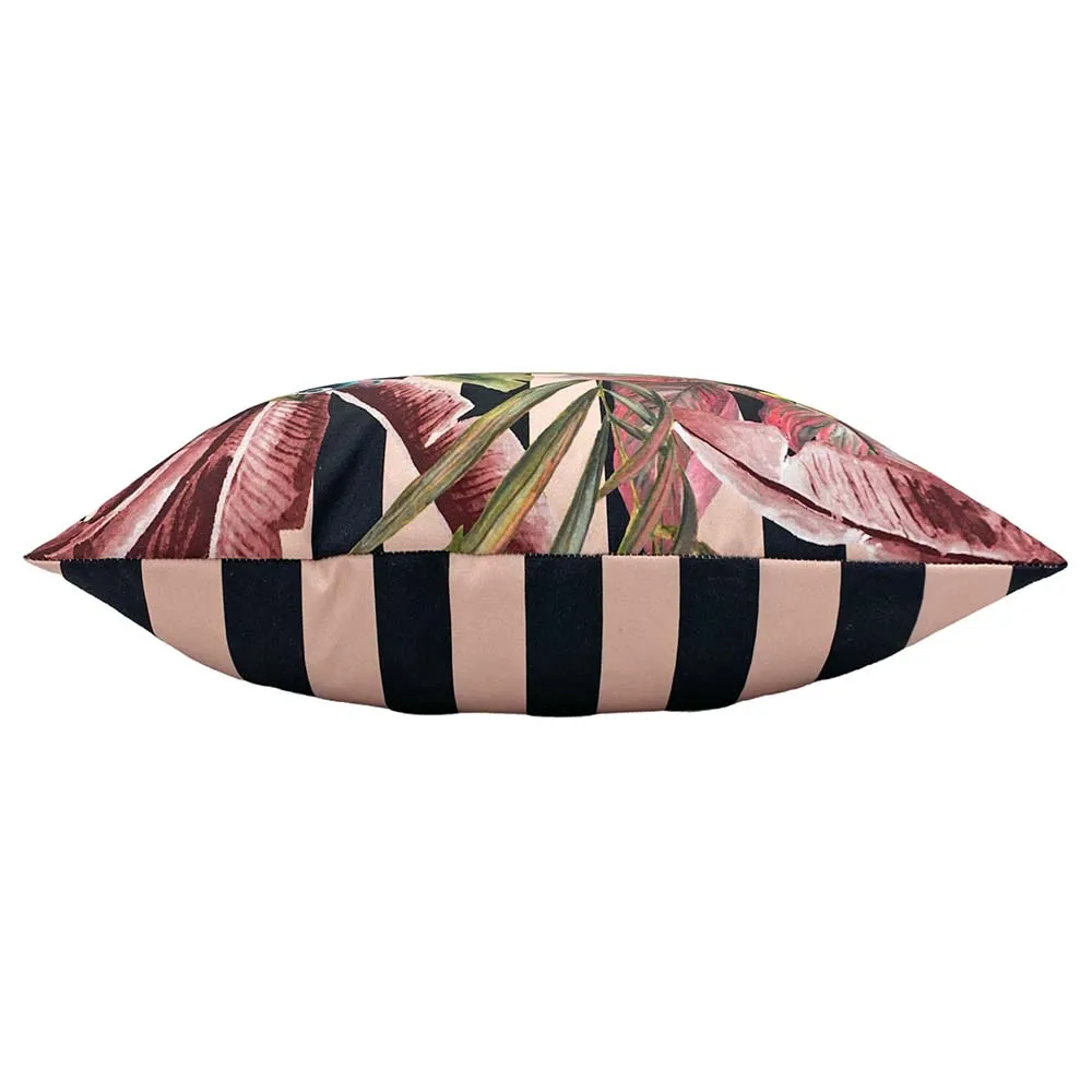 Toucan and Peacock Outdoor Cushion Green/Pink