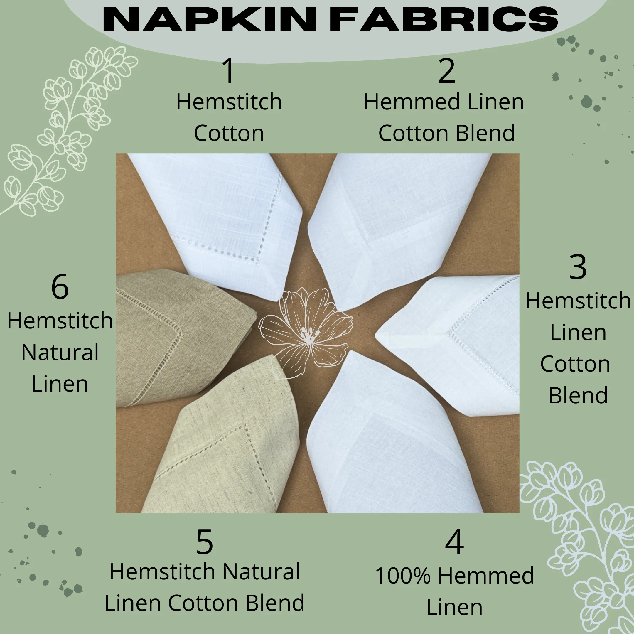 Twelve Days of Christmas Embroidered Cloth Napkins - Set of 12 napkins