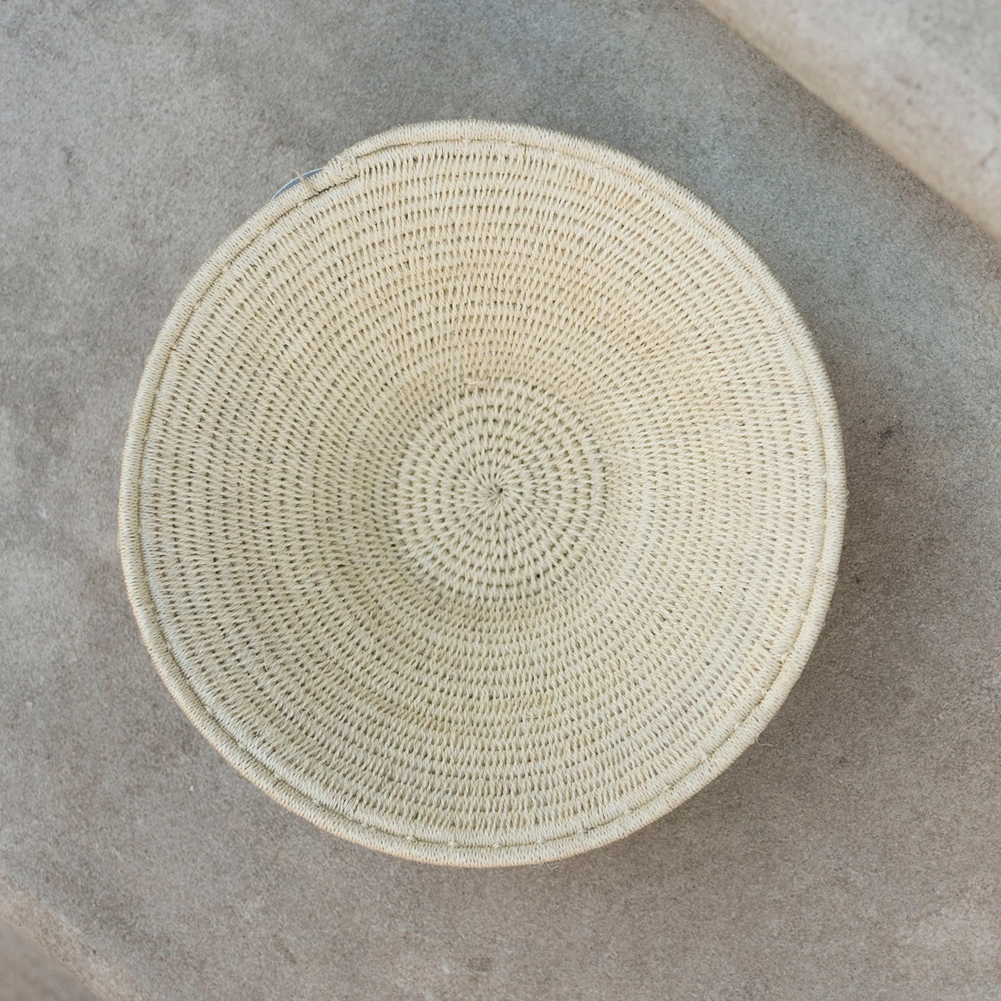 White Sisal Coffee Table Bowl