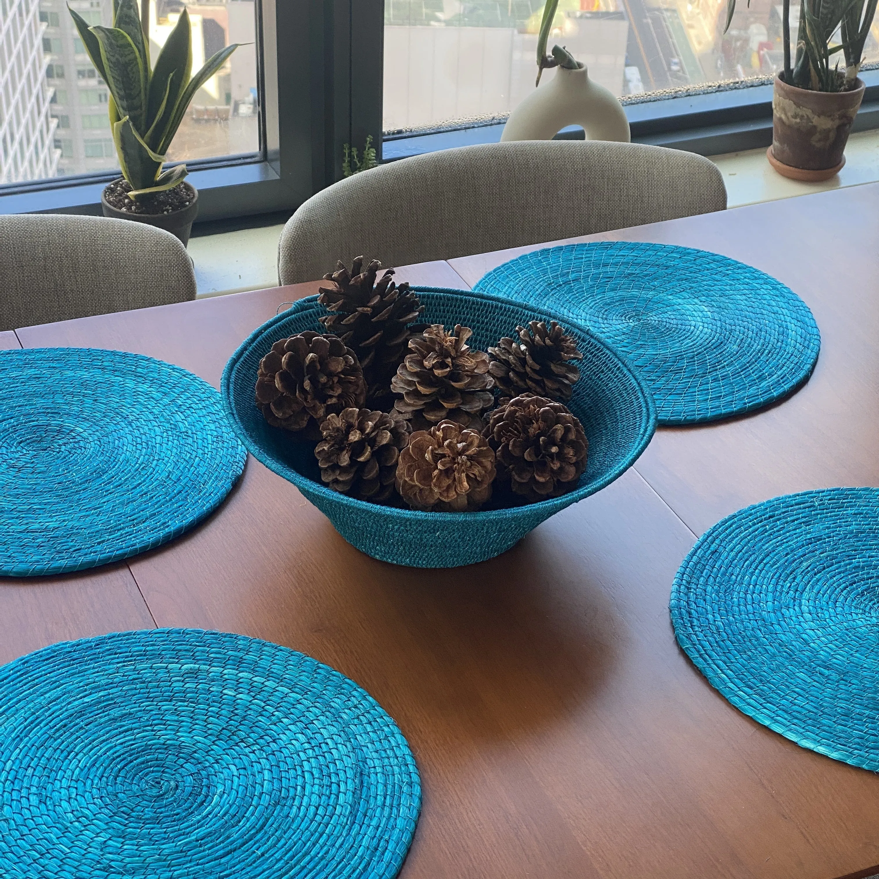 White Sisal Coffee Table Bowl