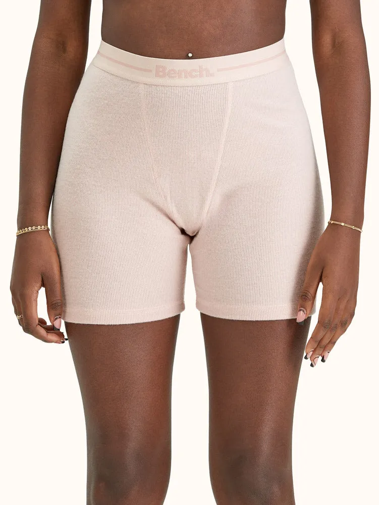 Women's 2-Piece Ribbed Crew and Shorts Loungewear Set