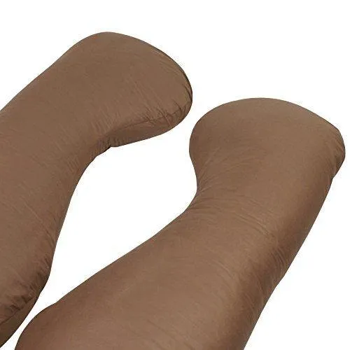 ZENY™ Full Body Maternity Pregnancy Pillow U Shaped Contoured Support Cushion for Pregnant and Nursing Women, w/Washable Zipper Pillowcase